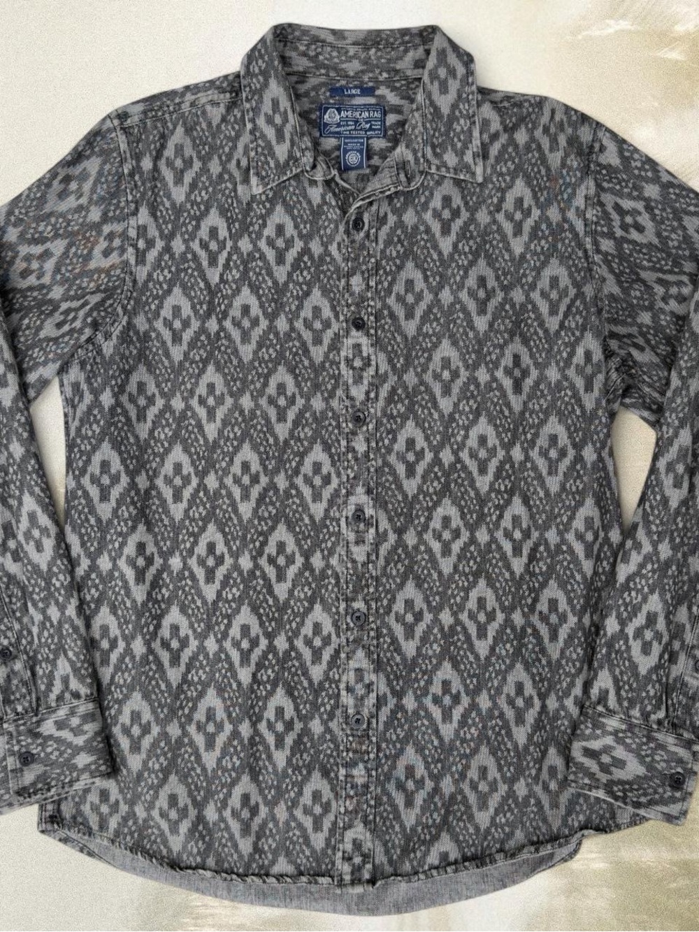 American Rag Cie Patterned Button-Up Shirt (Men’s)